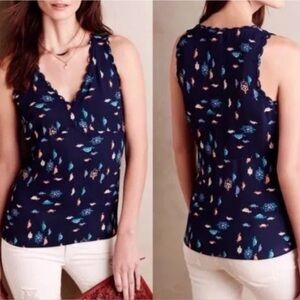 🐢Anthropologie Maeve scallop hem turtle tank